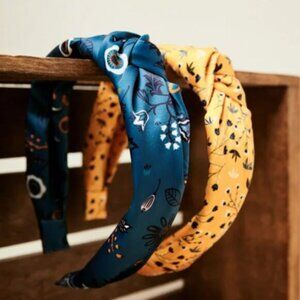 Headbands of Hope Set of 2 Knotted Headbands In Yellow and In Blue